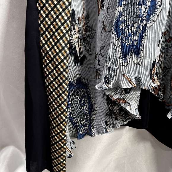 Tory Burch Margaret Asymmetrical Blue Happy Times dress LN - Picture 6 of 11